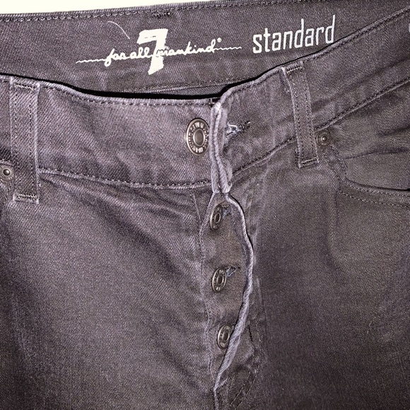 7 for All Mankind Black Jean Standard Cut - Picture 8 of 10